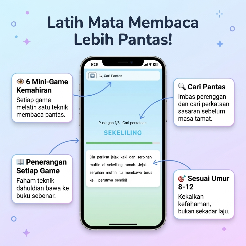 Cepat Baca — latih mata membaca lebih pantas