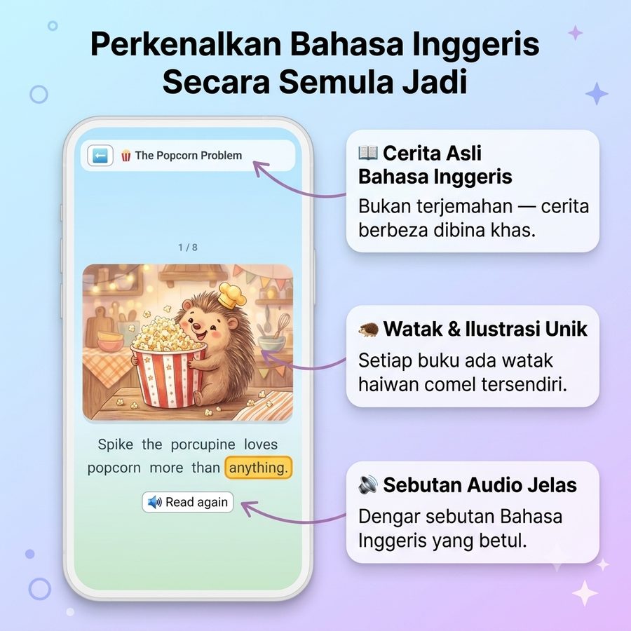 Gamjak Read Aloud — perkenalkan Bahasa Inggeris
